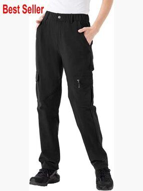 Water-Resistant Hiking Cargo Pants Quick Dry UPF 50+ Travel Work Pants